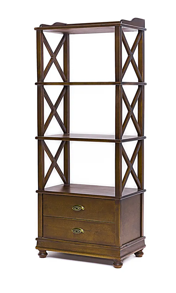 Стеллаж "Трике-4" (цвет "Орех") "Tadorna Furniture"