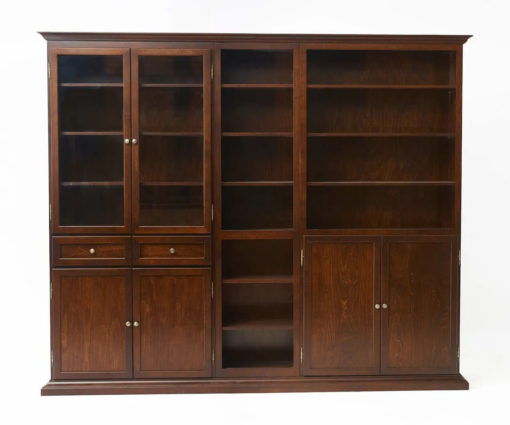 Шкаф-стенка "Онегин-257-159-260" цвет Орех "Tadorna Furniture"