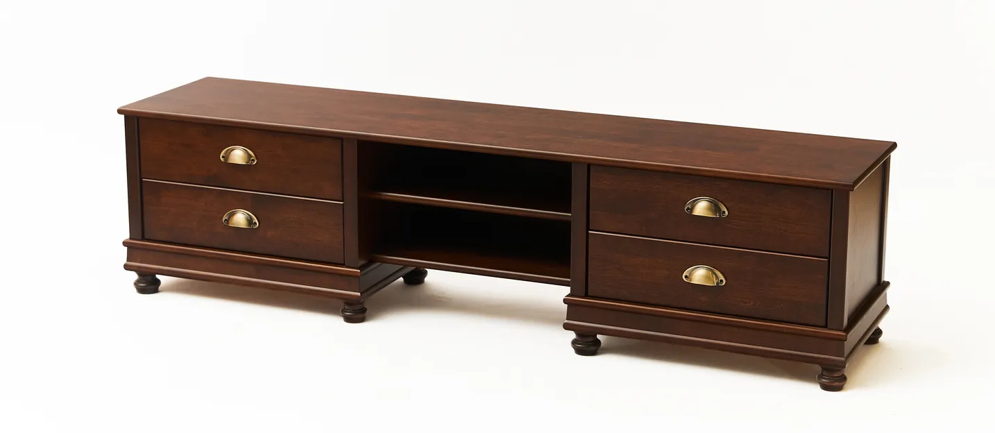 Тумба ТВ (цвет "Орех") 4 выдвижных ящика "Tadorna Furniture"